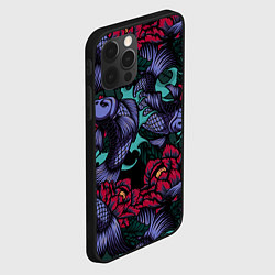 Чехол для iPhone 12 Pro Max Японские карпы, цвет: 3D-черный — фото 2