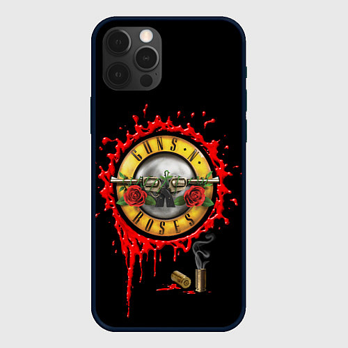 Чехол iPhone 12 Pro Max GUNS N ROSES / 3D-Черный – фото 1