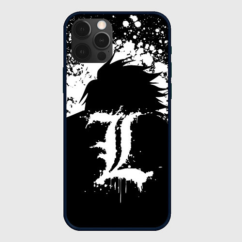 Чехол iPhone 12 Pro Max Death Note брызги краски / 3D-Черный – фото 1
