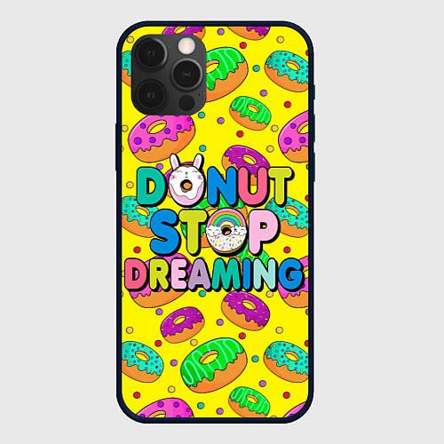 Чехол iPhone 12 Pro Max DONUTS / 3D-Черный – фото 1