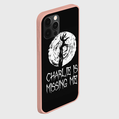 Чехол iPhone 12 Pro Max Charlie is missing me / 3D-Светло-розовый – фото 2