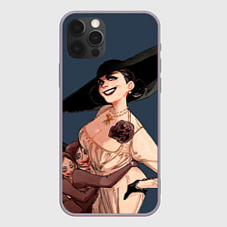 Чехол для iPhone 12 Pro Max Леди Димитреску Мать, цвет: 3D-серый