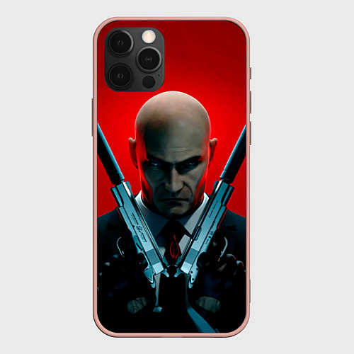 Чехол iPhone 12 Pro Max Agent here / 3D-Светло-розовый – фото 1