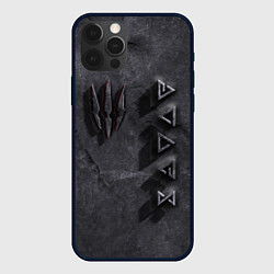 Чехол для iPhone 12 Pro Max THE WITCHER КАМЕНЬ, цвет: 3D-черный