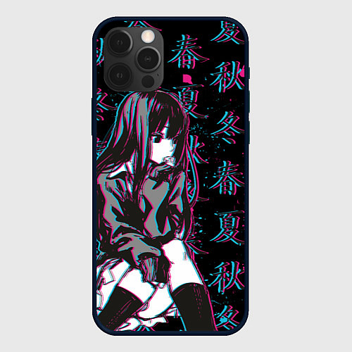 Чехол iPhone 12 Pro Max Sad Anime Girl / 3D-Черный – фото 1