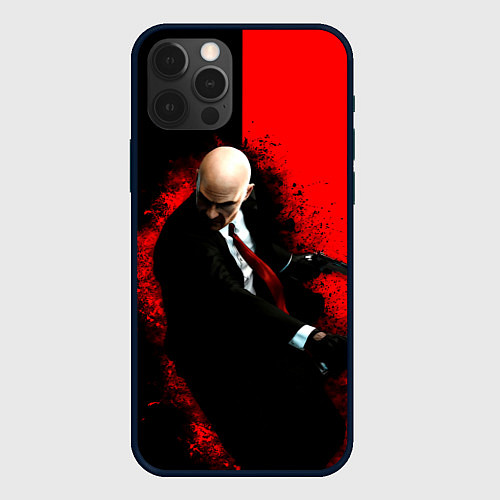 Чехол iPhone 12 Pro Max Hitman splash / 3D-Черный – фото 1