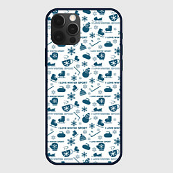 Чехол для iPhone 12 Pro Max Зимние виды спорта, цвет: 3D-черный