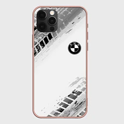 Чехол для iPhone 12 Pro Max BMW ПРОТЕКТОР ШИН, цвет: 3D-светло-розовый