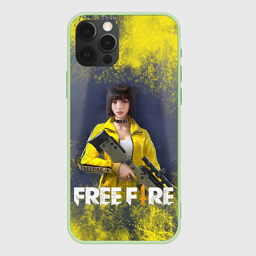 Чехол iPhone 12 Pro Max GARENA FREEFIRE БАТЛГРАУНД Z / 3D-Салатовый – фото 1