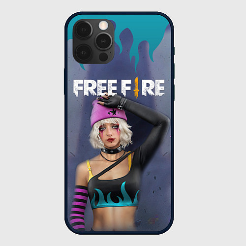 Чехол iPhone 12 Pro Max Free Fire Даша / 3D-Черный – фото 1