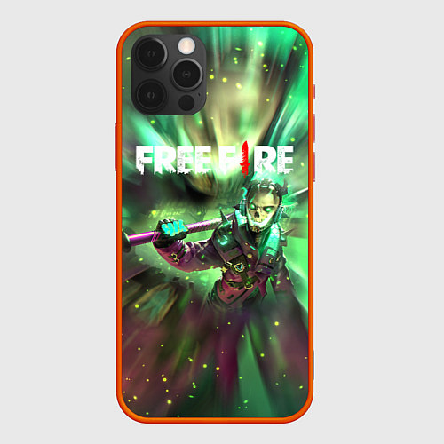 Чехол iPhone 12 Pro Max FREEFIRE Battlegrounds Z / 3D-Красный – фото 1