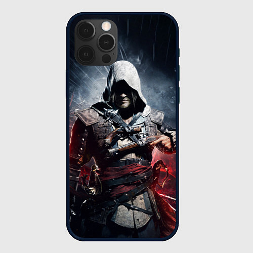 Чехол iPhone 12 Pro Max Assassins Creed 4: Black Flag / 3D-Черный – фото 1