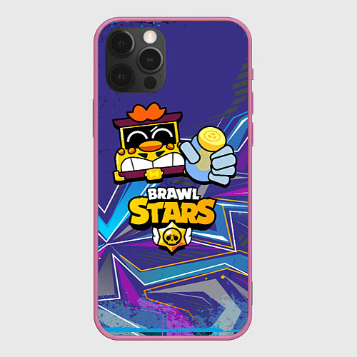 Чехол iPhone 12 Pro Max Грифф Griff Brawl Stars / 3D-Малиновый – фото 1