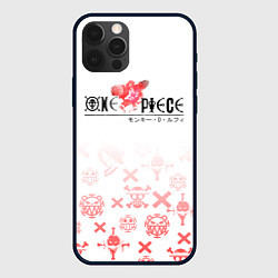Чехол для iPhone 12 Pro Max One Piece резиновый Луффи, цвет: 3D-черный