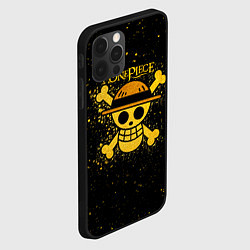 Чехол для iPhone 12 Pro Max Веселый Роджер пиратов Соломенной Шляпы, цвет: 3D-черный — фото 2