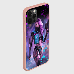 Чехол для iPhone 12 Pro Max CYBERPUNK 2077 NEON КИБЕРПАНК НЕОН Z, цвет: 3D-светло-розовый — фото 2