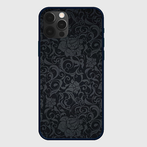 Чехол iPhone 12 Pro Max Dark Pattern / 3D-Черный – фото 1