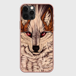 Чехол для iPhone 12 Pro Max Красивая Волчица, цвет: 3D-светло-розовый