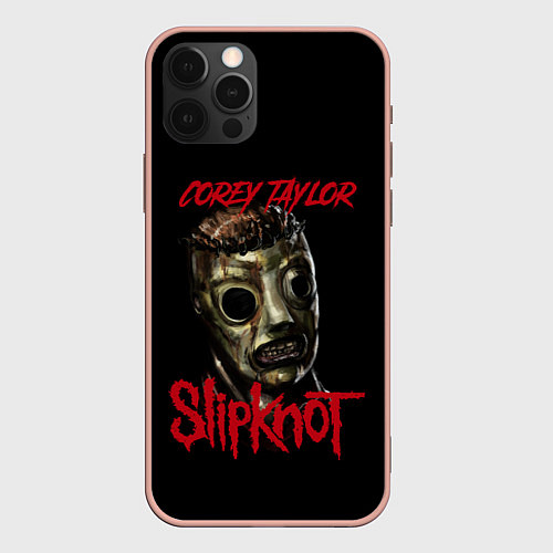 Чехол iPhone 12 Pro Max COREY TAYLOR SLIPKNOT СЛИПКНОТ Z / 3D-Светло-розовый – фото 1