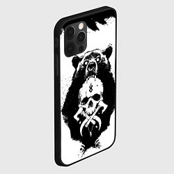 Чехол для iPhone 12 Pro Max МЕДВЕДЬ С ЧЕРЕПОМ Z, цвет: 3D-черный — фото 2