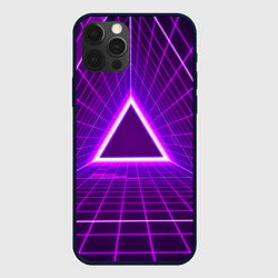 Чехол для iPhone 12 Pro Max Фон в стиле ретро 80-х, цвет: 3D-черный