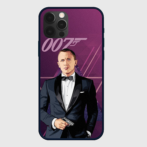 Чехол iPhone 12 Pro Max Агент 007 Джеймс Бонд / 3D-Черный – фото 1