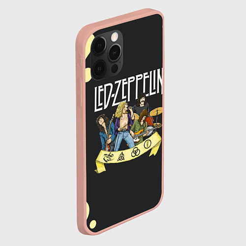 Чехол iPhone 12 Pro Max LED ZEPPELIN ЛЕД ЗЕППЕЛИН Z / 3D-Светло-розовый – фото 2