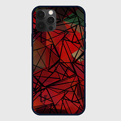 Чехол для iPhone 12 Pro Max Абстрактный геометрический, цвет: 3D-черный