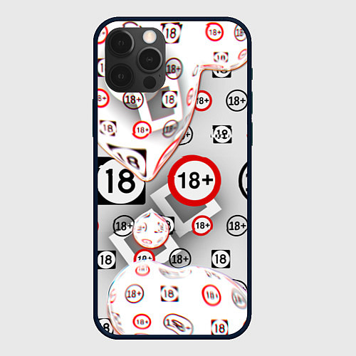 Чехол iPhone 12 Pro Max Восемнадцать плюс / 3D-Черный – фото 1