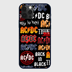 Чехол для iPhone 12 Pro Max AC DC LOGOBOMBING, цвет: 3D-черный