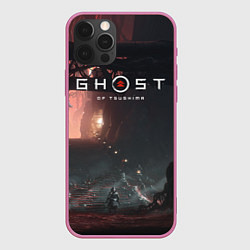 Чехол для iPhone 12 Pro Max Samurai Ghost of Tsushima Z, цвет: 3D-малиновый