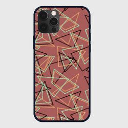 Чехол для iPhone 12 Pro Max Террактовый геометрический, цвет: 3D-черный