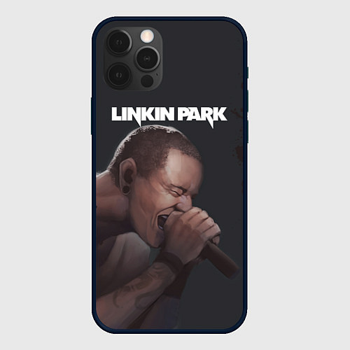 Чехол iPhone 12 Pro Max LINKIN PARK ЛИНКИН ПАРК Z / 3D-Черный – фото 1