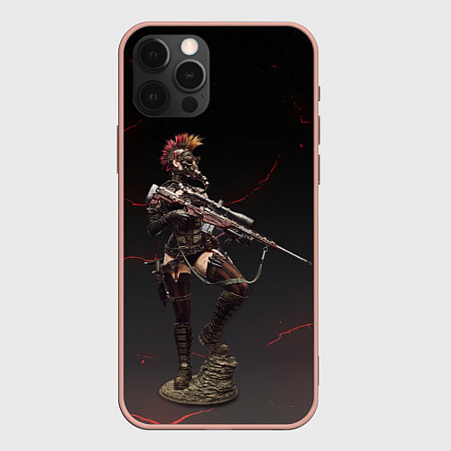 Чехол iPhone 12 Pro Max Стимпанк Steampunk Z / 3D-Светло-розовый – фото 1