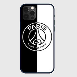 Чехол iPhone 12 Pro Max ФК ПСЖ PSG BLACK & WHITE