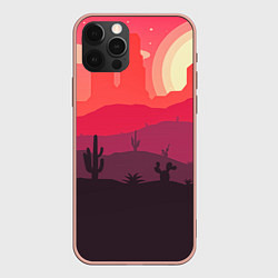 Чехол для iPhone 12 Pro Max Пустыня, цвет: 3D-светло-розовый