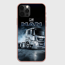 Чехол для iPhone 12 Pro Max Man фура, цвет: 3D-светло-розовый