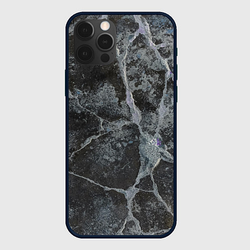 Чехол iPhone 12 Pro Max Лунный камень / 3D-Черный – фото 1