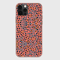 Чехол iPhone 12 Pro Max Леопардовый принт на розовом