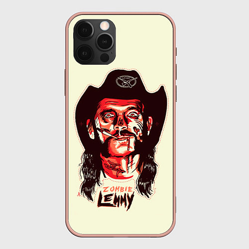 Чехол iPhone 12 Pro Max Zombie Lemmy / 3D-Светло-розовый – фото 1