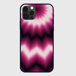 Чехол iPhone 12 Pro Max Черно-пурпурный калейдоскоп