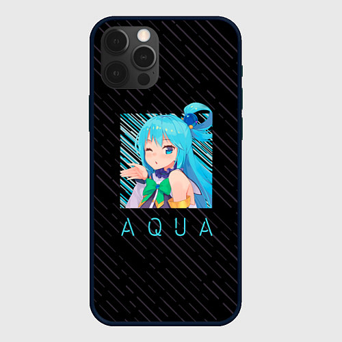 Чехол iPhone 12 Pro Max Аква Aqua Коносуба KonoSuba / 3D-Черный – фото 1