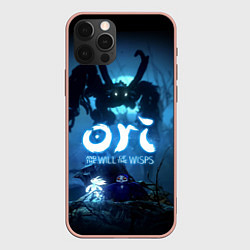 Чехол для iPhone 12 Pro Max Крик, Ори и Ку, цвет: 3D-светло-розовый