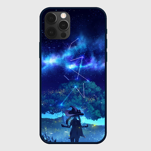 Чехол iPhone 12 Pro Max MONA GENSHIN IMPACT / 3D-Черный – фото 1