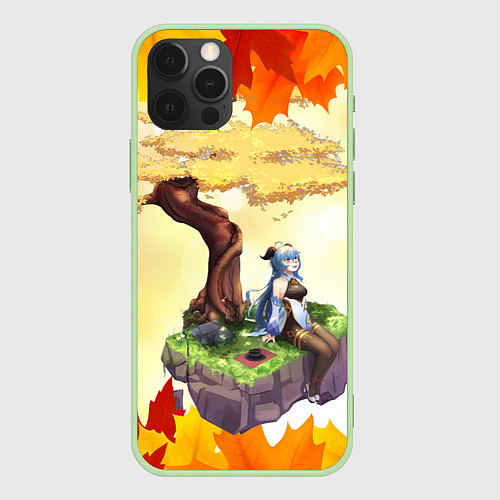 Чехол iPhone 12 Pro Max Genshin Impact Геншин Импакт / 3D-Салатовый – фото 1