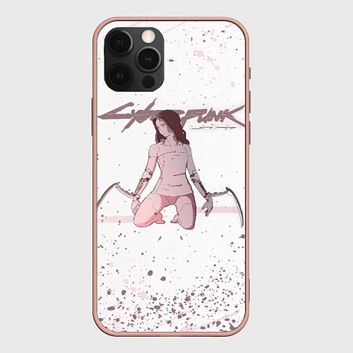 Чехол iPhone 12 Pro Max КЛИНКИ БОГОМОЛА CYBERPUNK 2077 Z / 3D-Светло-розовый – фото 1