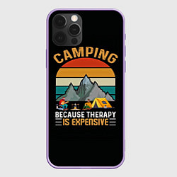 Чехол для iPhone 12 Pro Max Camping, цвет: 3D-сиреневый