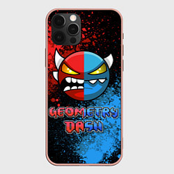 Чехол iPhone 12 Pro Max Geometry Dash Red Blue