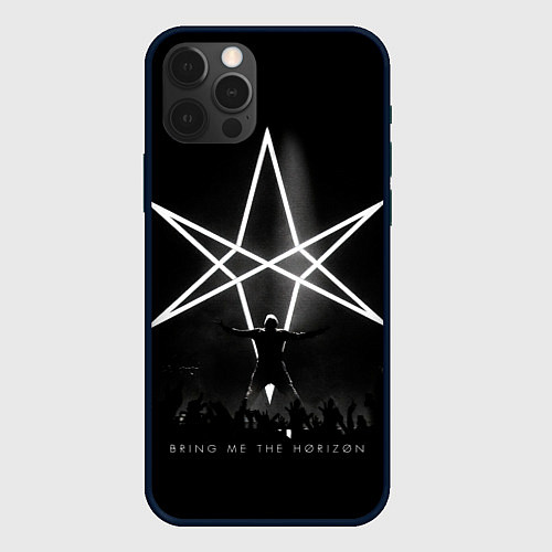 Чехол iPhone 12 Pro Max Bring Me the Horizon концерт / 3D-Черный – фото 1