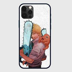 Чехол iPhone 12 Pro Max Дэндзи, Почита и бензопила